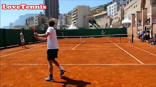 Andy Murray Intense Practice - Court Level View - ATP Tennis