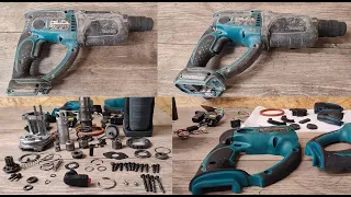 Reviving the Destroyed Makita DHR202 Hammer: Complete Overhaul and Restoration!