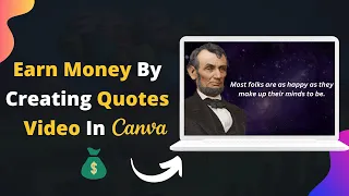 How to create Quotes video in Canva for YouTube | Earn money on YouTube by Quotes Video