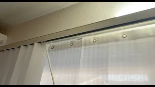 How to Install Curtains Behind Blinds.Apartment Renter Friendly No drilling.