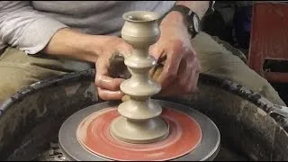 Making / throwing a Pottery Candlestick on the wheel