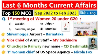 Last 6 months current affairs 2023 | Most important current affairs 2023 | Current affairs 2023