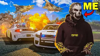 Calling An Airstrike On Cops In GTA 5 RP