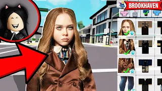 Virei M3GAN a BONECA do MAL de VERDADE e FUI BANIDA no Brookhaven RP ROBLOX