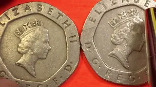 1984 QEII Twenty Pence Coin - Queen Elizabeth 2nd Portrait 20P