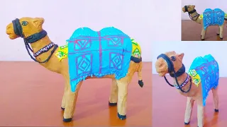 🐪 कागज और पूट्टी की मदत से ऊट बनाना  सीखें/Easy camel making process with putty/clay modeling