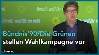 Michael Kellner mit der Vorstellung der Grünen-Wahlkampagne zur Bundestagswahl