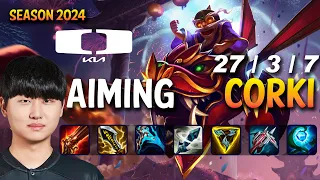 DK Aiming CORKI vs TWITCH ADC - Patch 14.10 KR Ranked DIAMOND | lolrec