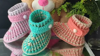 Botinha de crochê em todos os tamanhos baby shoes crochet baby booties