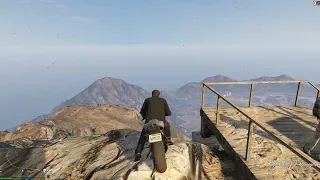 GTA V - Riding a Bati 800 from Mount Chiliad to Los Santos