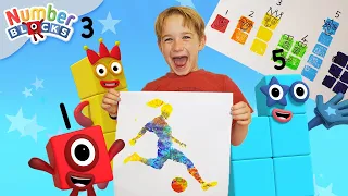 Sporty Stampolines Art Make for Kids | Crafts for Kids | Learn to Count 123 | @Numberblocks