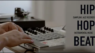 Beat making video sampling Jazz records on the Akai Mpc X