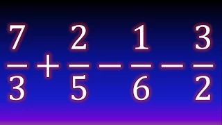 Suma y resta de 4 fracciones (Solución)