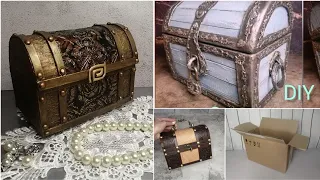 3 Ways to Make a Cardboard Chest  🌼3 способа сделать сундук из картона своими руками!