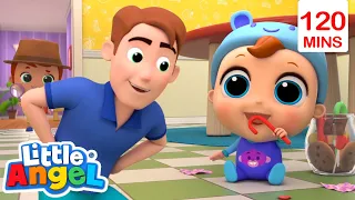 We Caught Baby John's Hand in the Cookie Jar!! | Little Angel | Fun Kids Songs | Nursery Rhymes