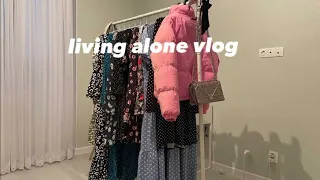 Vlog 🤍Living alone. SILENT Vlog. Spring wardrobe switch-over👗👒.