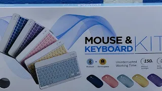 paquete de teclado inalámbrico y Mouse Bluetooth económico y funcional