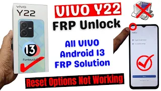 Vivo Y22 Frp Bypass | Android 13 Update | All Vivo Mobile Frp Bypass | Without Pc | 100% Working