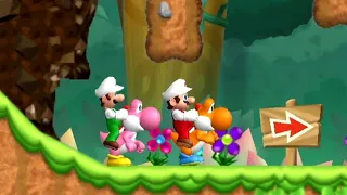 Newer Super Mario Bros. Wii - Rescue The Princess - 01 - 2 Player Co-Op Walkthrough