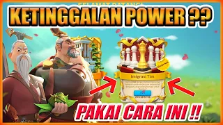 SOLUSI KETINGGALAN POWER DAN PEMAIN PENSI RISE OF KINGDOMS !!