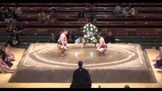 Aonosho vs Fukuyamato Day 8 Sumo Natsu Basho May 2014