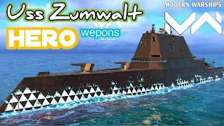 Modern warships:- Uss Zumwalt with Full Hero Wepons @Nautical_Gaming #mwcreator #mwpartner#mw