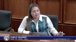 Public Hearing - Senator Joe S. San Agustin - May 16, 2022 2pm