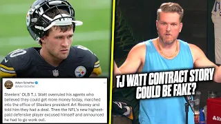 TJ Watt Walks Out On Agent, Signs MASSIVE Deal With Steelers? | Pat McAfee Reacts
