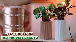 COMO FAZER UM VASO CACHEPÔ TOTALMENTE RECICLADO CUSTO QUASE ZERO | FAÇA VOCE M,ESMO