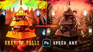 Gravity falls SPEEDART PHOTOSHOP / ФОТОШОП СПИДАРТ ПО Gravity falls