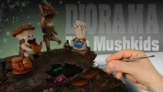 I made some Mushroom adventurers ... and a raddish - How to | Diorama | Polymer Clay