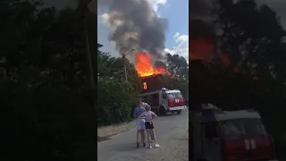 Пожар на Набережной VI Армии в Вологде
