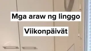 Simple Finnish 101 : Mga araw ng linggo / viikonpäivät #fyp #foryou #finland #shortvideo