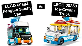 Lego Penguin Slushy Van 60384 vs Ice-Cream Truck 60253