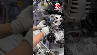 Engine tensioner, belt installation