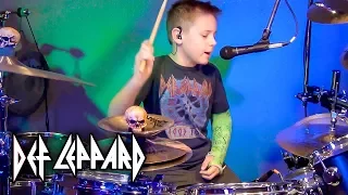 ANIMAL - DEF LEPPARD (9 year old drummer)