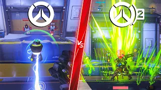 Overwatch 2 vs Overwatch 1 - Direct Comparison! Attention to Detail & Graphics! 4K PC ULTRA