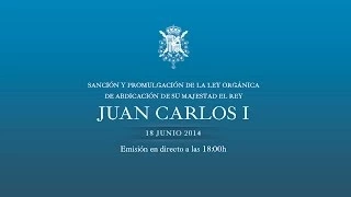 Ceremonia solemne de abdicación de SM el Rey Don Juan Carlos l