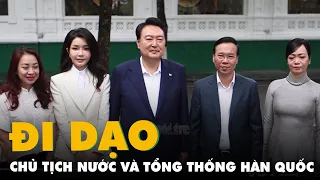 Tổng thống Hàn Quốc ăn sáng, đi dạo Hồ Gươm với Chủ tịch nước Võ Văn Thưởng