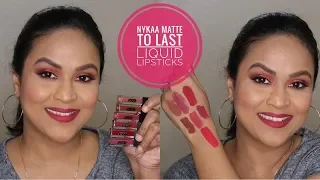 Swatches & Review | Nykaa Matte To Last! Mini Liquid Lipsticks