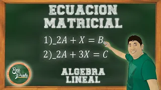 Ecuación matricial - Ejercicio 1| Álgebra lineal