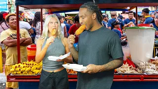 Americans try Filipino Street Food For the FIRST TIME!! 🇵🇭 | Charles & Alyssa Forever