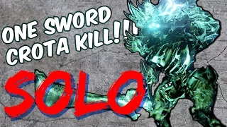 Destiny | Crota's End Raid | ONE SWORD CROTA KILL SOLO! (HUNTER)