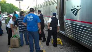 Amtrak SW Chief #3 with Penn cars at La Plata, Mo.