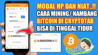 Cara Mining Bitcoin Di CryptoTab || Mining Bitcoin Android Tercepat