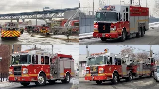 ⁴ᴷ Philadelphia Fire Department 4301 N Delaware Ave Box Response, 2&2 Response, Fire ground Footage