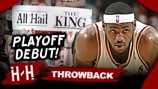 Throwback: LeBron James EPIC Playoff Debut Triple-Double Highlights vs Wizards | 2006 Playoffs