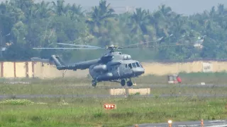 Indian AirForce Mi-17 Helicopter Takeoff from Trivandrum Int'l Airport [HD]