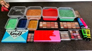 Mixing Slime with Makeup-Recycle Eyeshadows in Slime