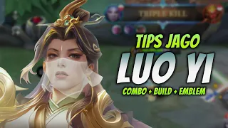 CARA MAIN LUO YI BUFF ! & COMBO LUO YI + EMBLEM & BUILD TERSAKIT 2023 ! | LUO YI SKIN EPIC GAMEPLAY